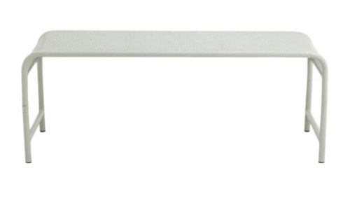 Brenta Cream Metal Outdoor Bench