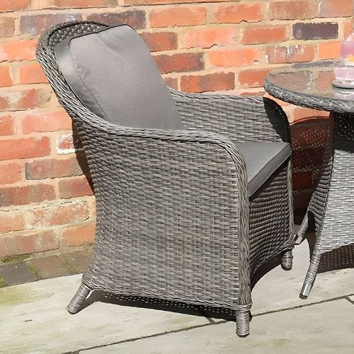 Paris Garden Dining Chairs - Set of 2 - Imperial - Grey - Rattan