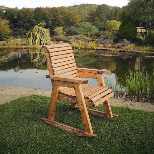 2 x Churnet Valley Redwood Garden Rocking Chair