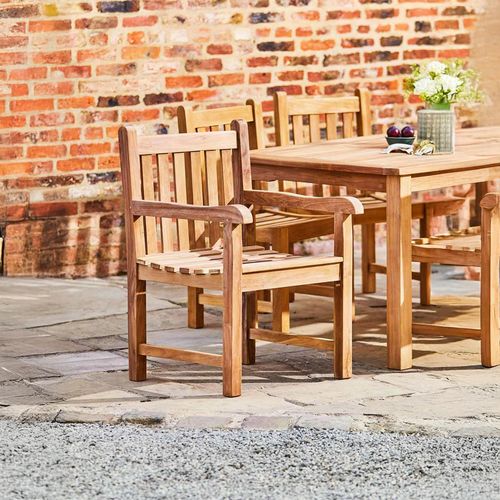 2 x Grisdale Outdoor Teak Carver Dining Chair