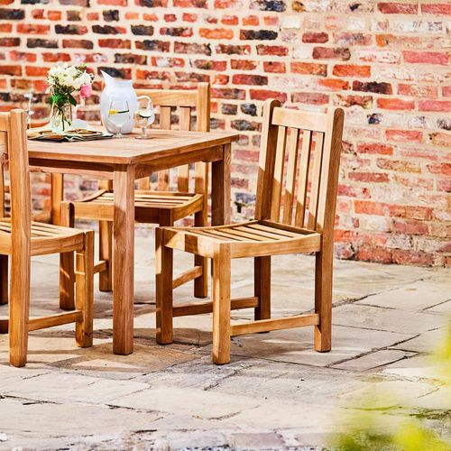 2 x Grisdale Outdoor Teak Side Dining Chair