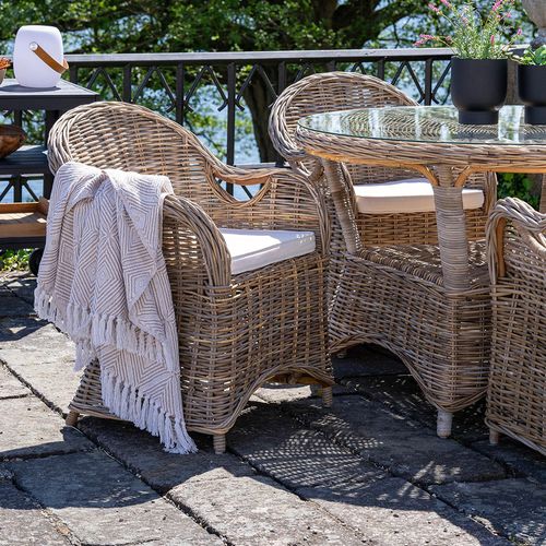 Larisa Garden Dining Armchair - Set of 2 - Rattan