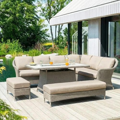 Hazelmere Casual Dining Set - 8 Seater - 225cm - Garden - Natural Weave