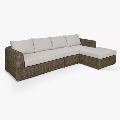 Skala Outdoor Corner Sofa Set Dark Rattan