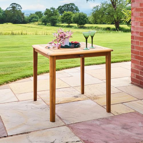 Redcliffe Garden Dining Table - 4 Seater - 80cm - Square - Acacia Wood