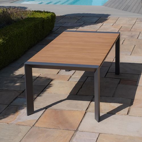 Jakarta Garden Teak Extending Dining Table - 6-10 Seater - 200cm-320cm - Charcoal
