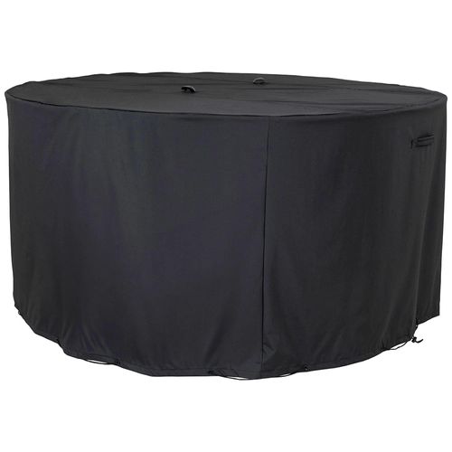 Luxury Round Dining Set Cover - Black Fabric
