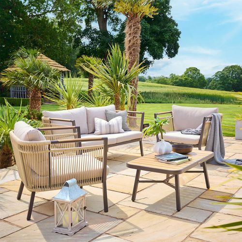 Bali Garden Sofa Lounge Set - 4 Seater - with Coffee Table