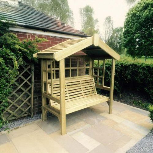 Churnet Valley Cottage Redwood 3 Seater Garden Trellis Arbour