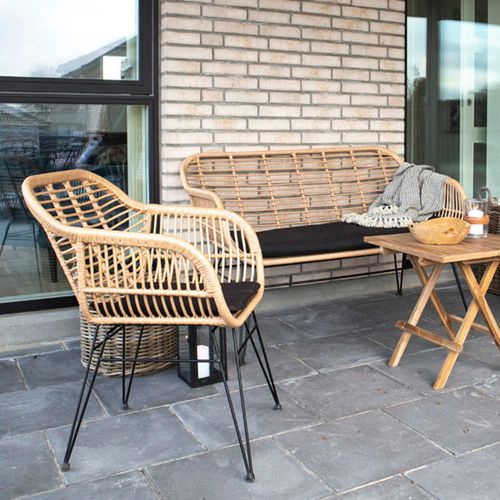 2 x Trieste Rattan Garden Dining Armchair