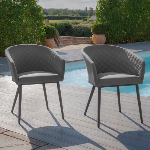2 x Maze Ambition Flanelle Garden Dining Armchair