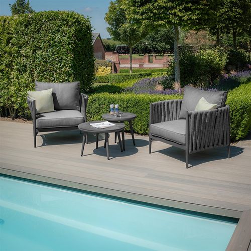 Milan Garden Lounge Set - Charcoal