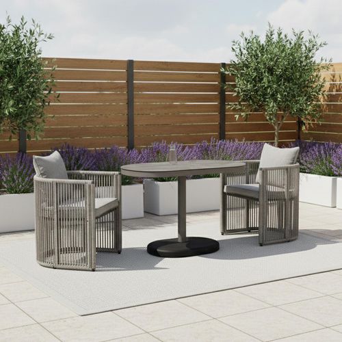 Monaco Garden Bistro Set - 2 Seater - Cool Linen
