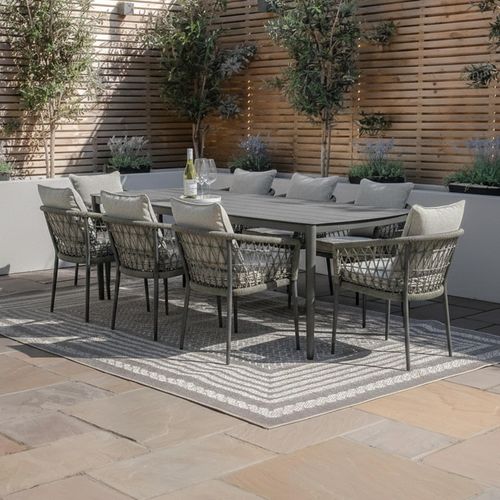 Monaco Garden Dining Set - 8 Seater - 220cm - Ivy Green