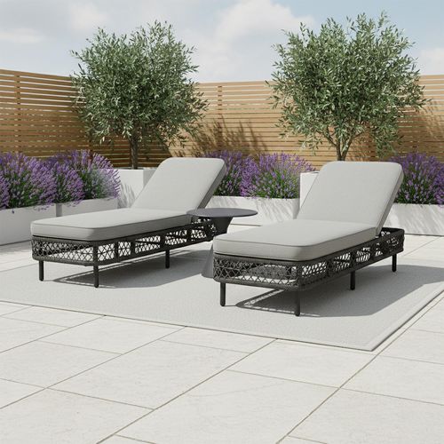 Monaco Garden Sun Lounger Set - Ivy Green