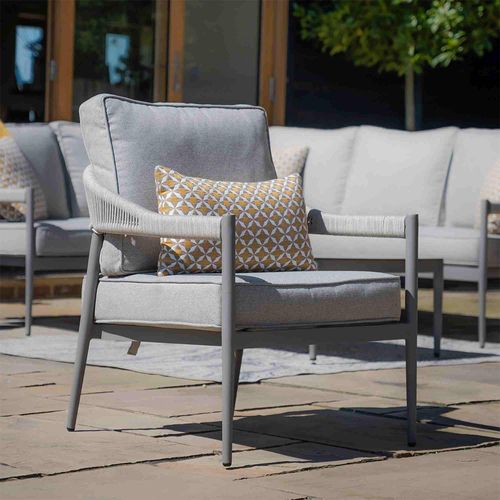 Florence Garden Lounge Armchair - Cool Linen