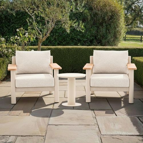 Sicily Garden Lounge Set - 2 Seater - Latte