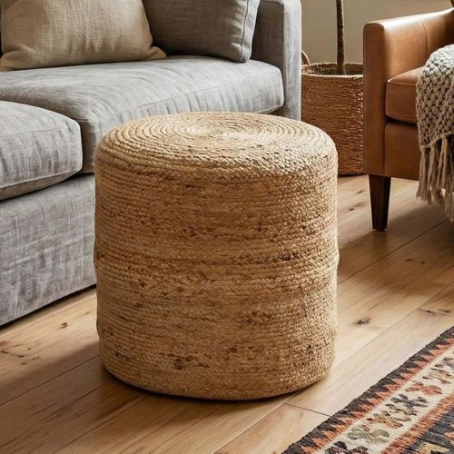 Cerney Jute Round Stool Natural