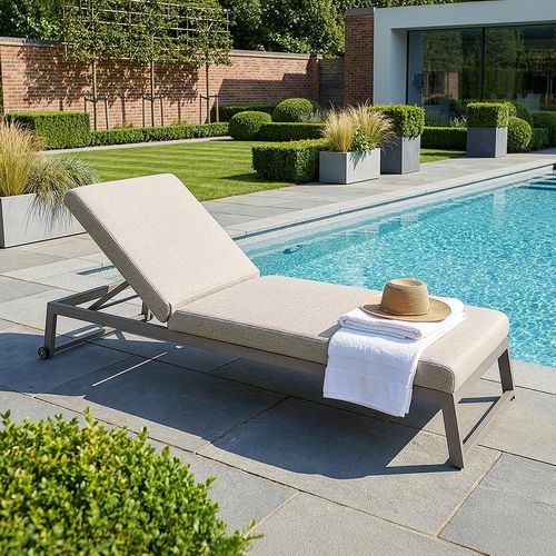 Allure Garden Sun Lounger - Latte