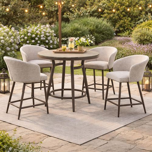 Zen Garden Bar Set - 4 Seater - Latte