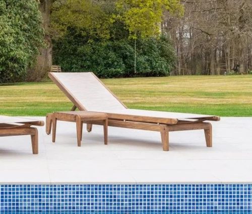 Bolney Adjustable Sling Sunbed - Garden - Acacia Wood