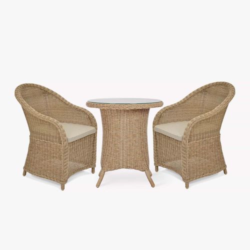 Brayford Outdoor Bistro Set Natural Rattan