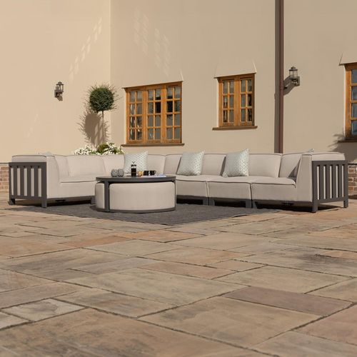 Ibiza Large Corner Garden Sofa Set - Oatmeal