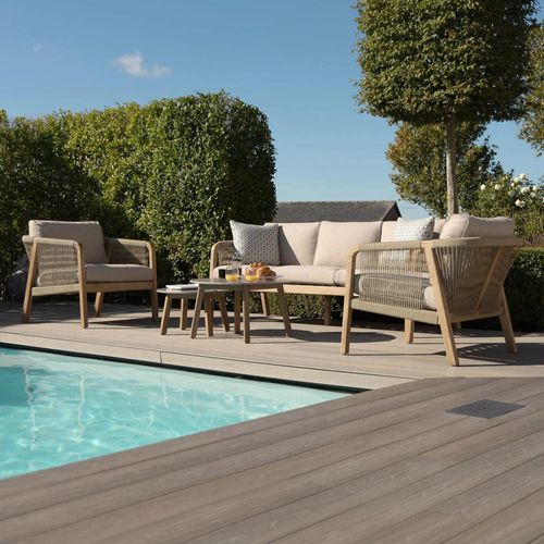 Martinique Garden Sofa Set - 3 Seater - Light Brown