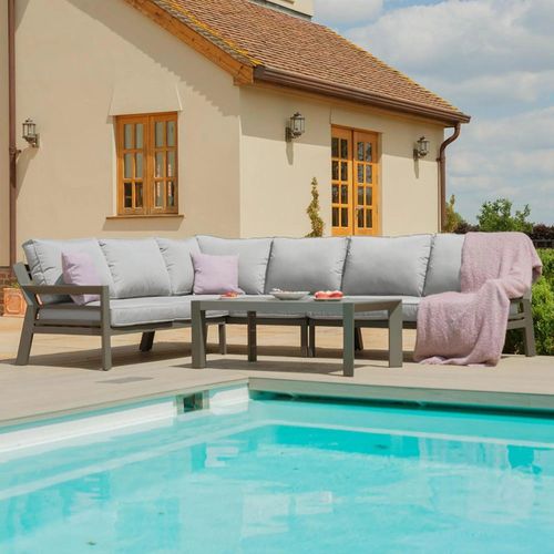 New York Corner Garden Sofa Set - Dove Grey