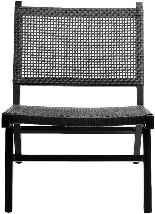 Vasai Black Garden Lounge Chair