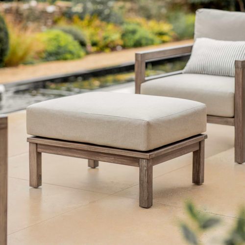 Sandridge Outdoor Ottoman Natural Acacia Wood