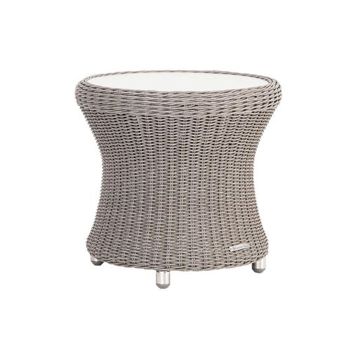 Hazelmere Round Side Table - Garden - Grey Weave