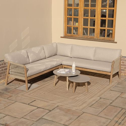 Martinique Corner Garden Sofa Set - Light Brown
