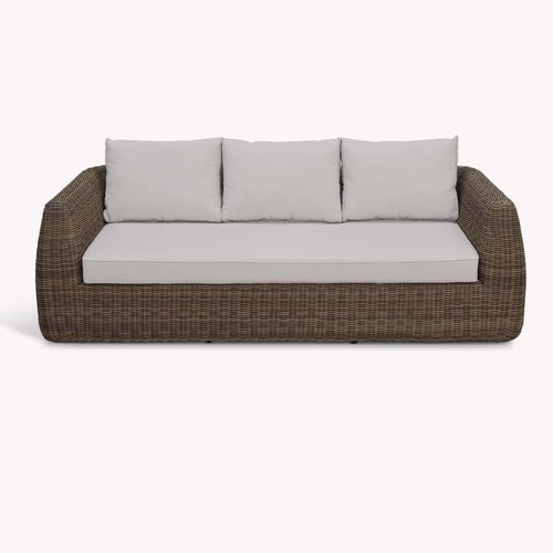 Skala Outdoor 3 Seater Sofa Dark Rattan