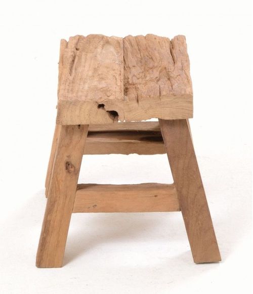 Shoreditch Small Rustic Teak Stool