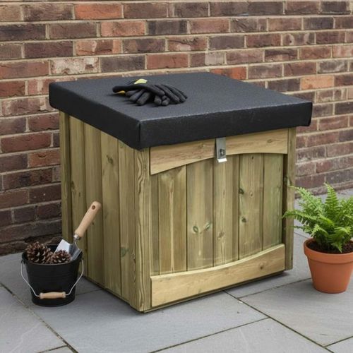 Churnet Valley Parcel Timber Wood Garden Storage Box