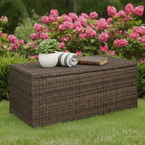 Skala Outdoor Storage Box Large Dark Rattan