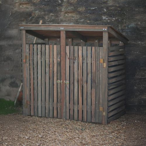 Aldsworth Outdoor Bin Store Double Natural Wood