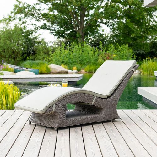 Hazelmere Fixed Sunbed - Garden - Grey Weave