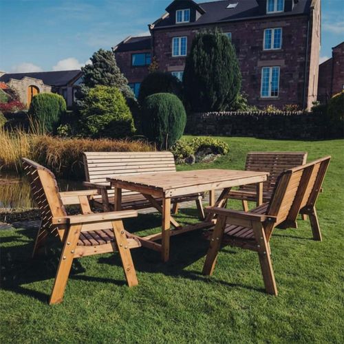 Churnet Valley Redwood 10 Seater Garden Dining Set