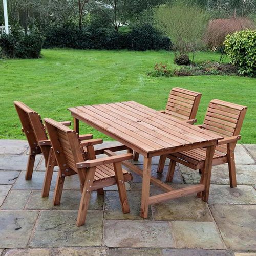 Churnet Valley Redwood 4 Seater Garden Dining Set
