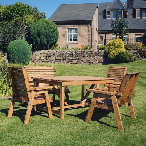 Churnet Valley Redwood 6 Seater Garden Dining Set