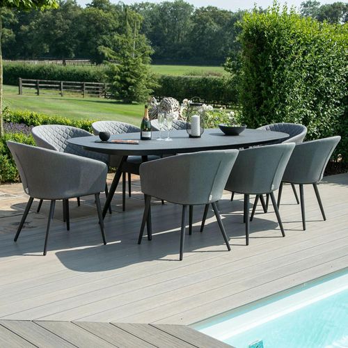 Ambition Oval Garden Dining Set - 8 Seater - 230cm - Flanelle