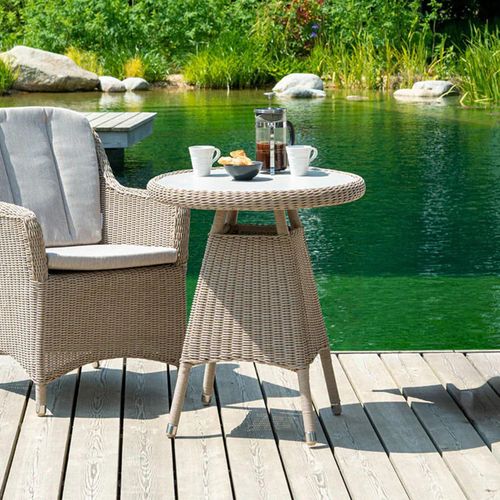 Hazelmere Round Bistro Table - Garden - Natural Weave