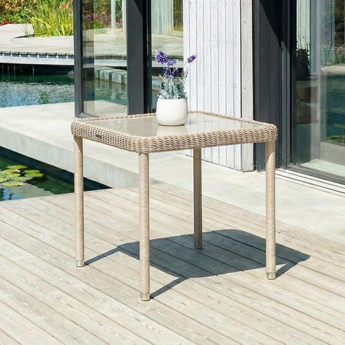 Hazelmere Square Dining Table - 2 Seater - 80cm - Garden - Natural Weave