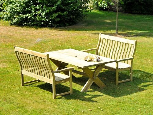 Pine Farmers Garden Dining Table - 4 Seater - 103cm