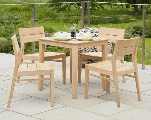 Roble Square Cafe Garden Dining Table - 4 Seater - 80cm