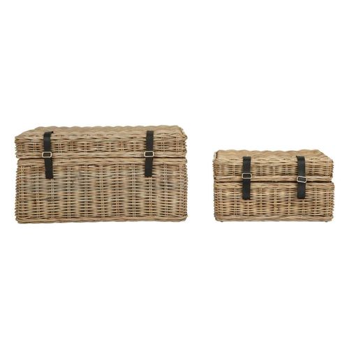 Argento Storage Basket - Set of 2 - Greywash Rattan