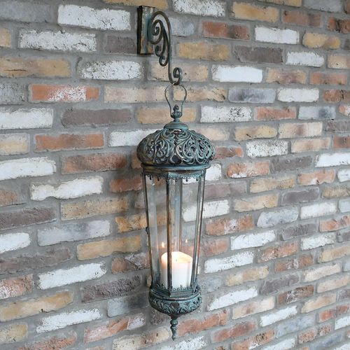 Black Hanging Lantern - Set of 2 - Metal