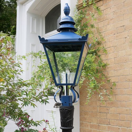 Garden Lamp - Blue Metal